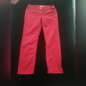 Chico's Red Boot Cut Jeans Size 0